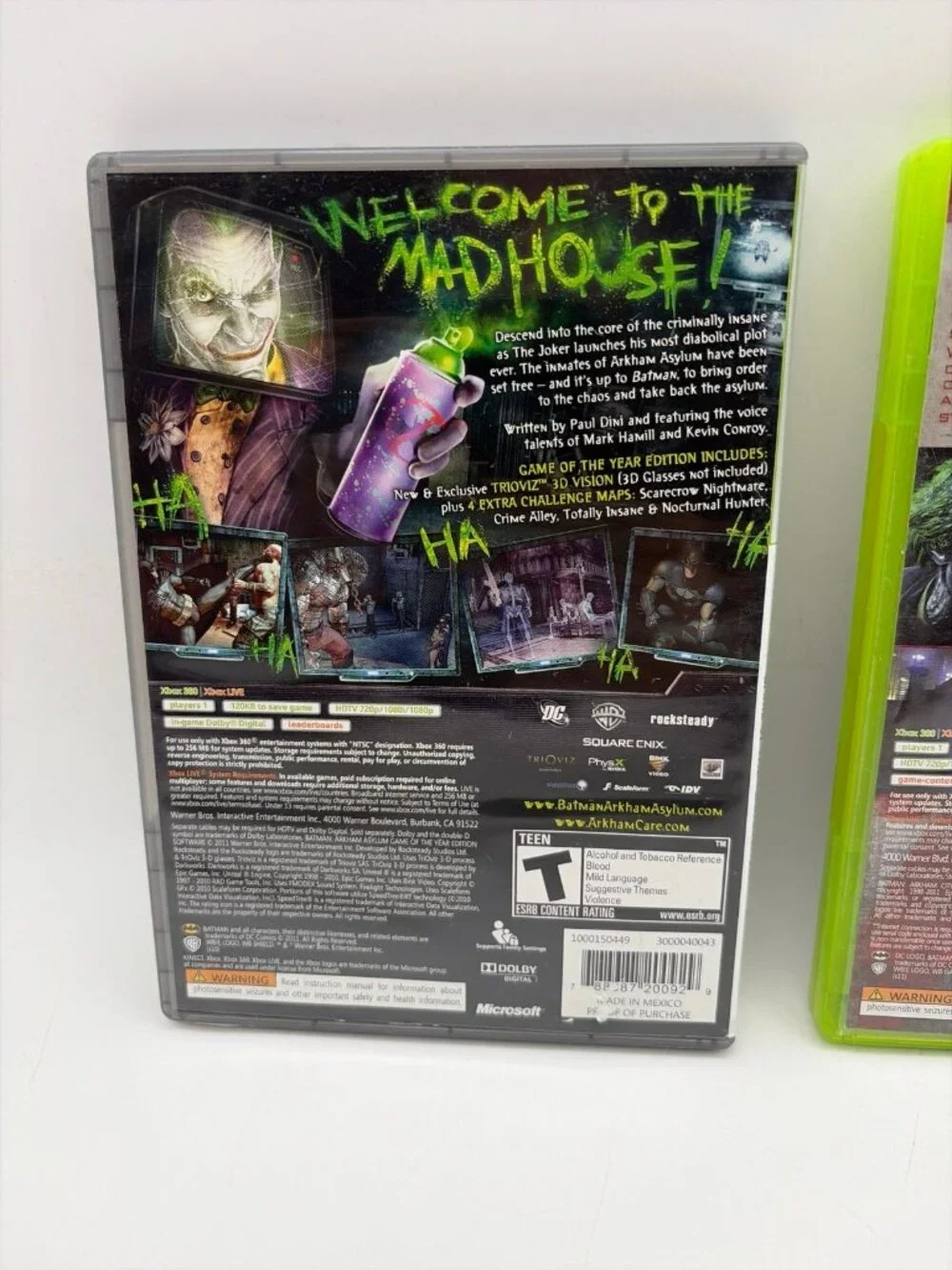 Batman Arkham City & Asylum Microsoft Xbox 360 Complete CIB Tested Working